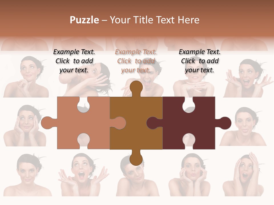 Expressions Female PowerPoint Template