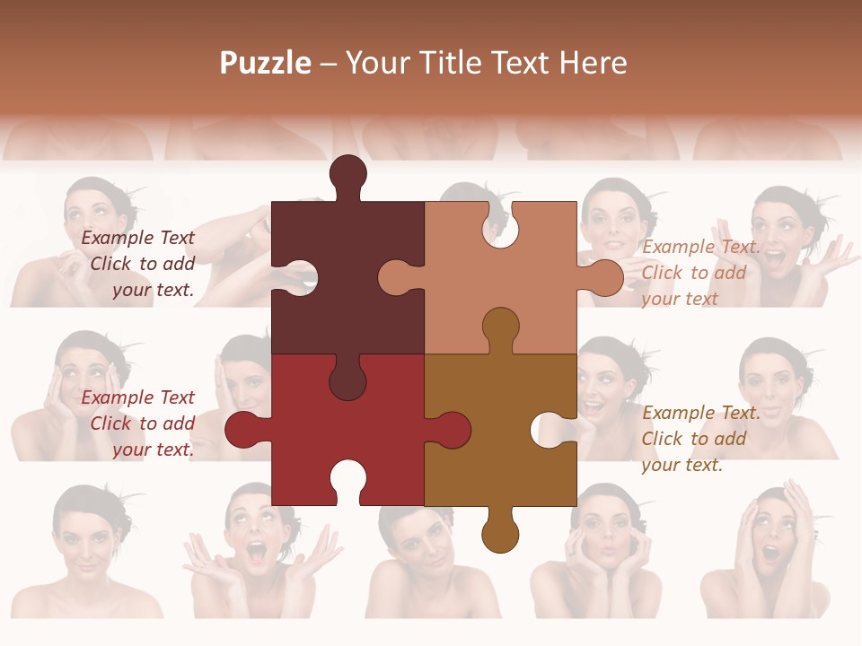 Expressions Female PowerPoint Template