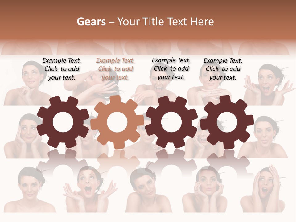 Expressions Female PowerPoint Template