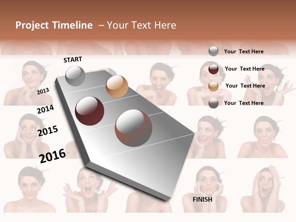 Expressions Female PowerPoint Template