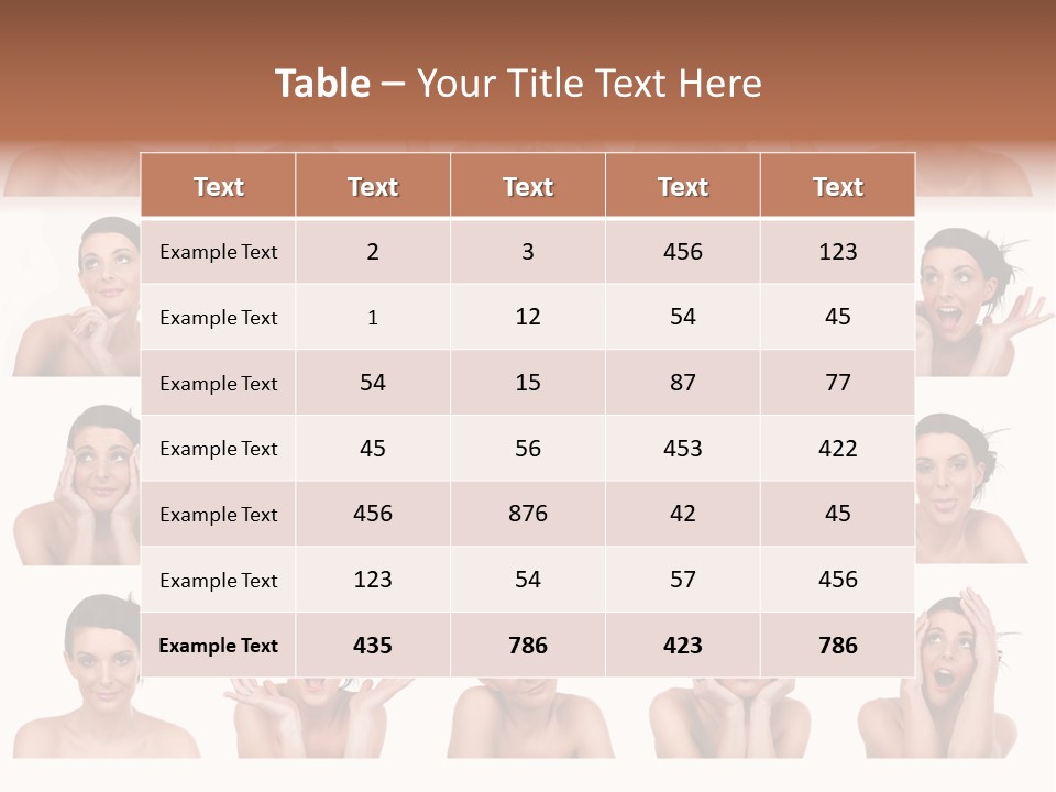 Expressions Female PowerPoint Template