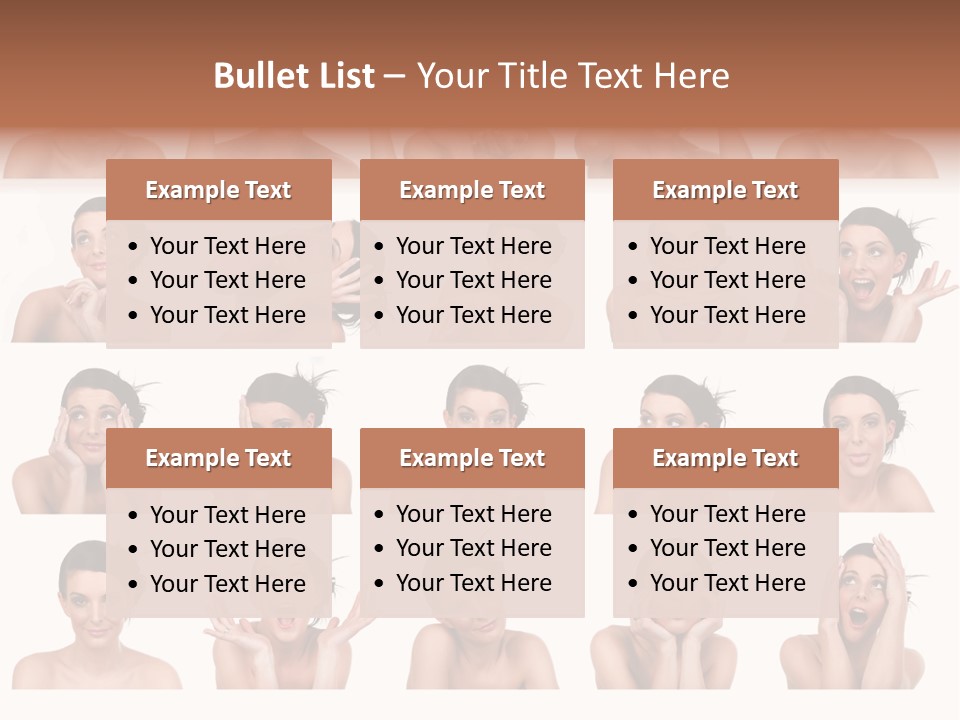 Expressions Female PowerPoint Template