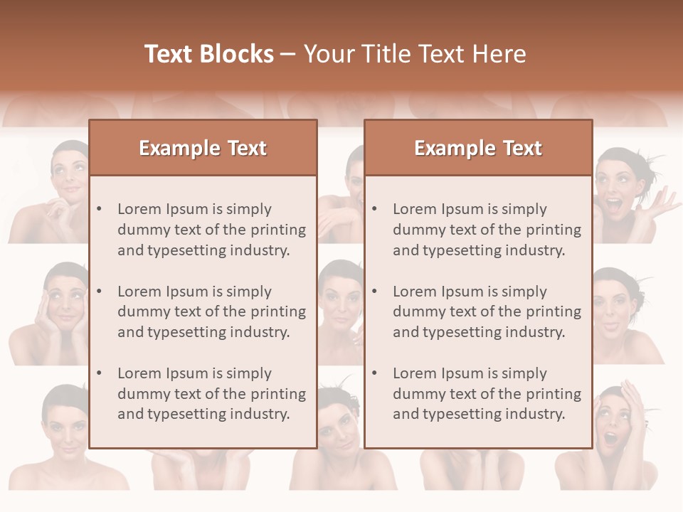 Expressions Female PowerPoint Template