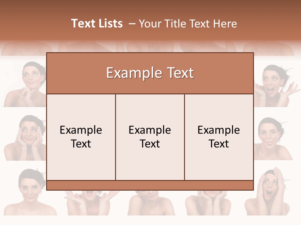 Expressions Female PowerPoint Template