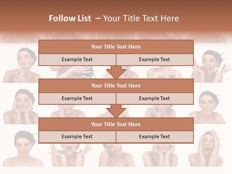Expressions Female PowerPoint Template