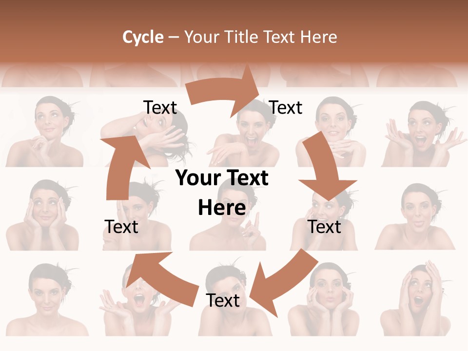 Expressions Female PowerPoint Template