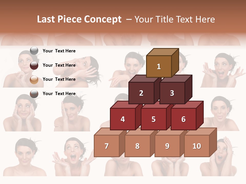 Expressions Female PowerPoint Template