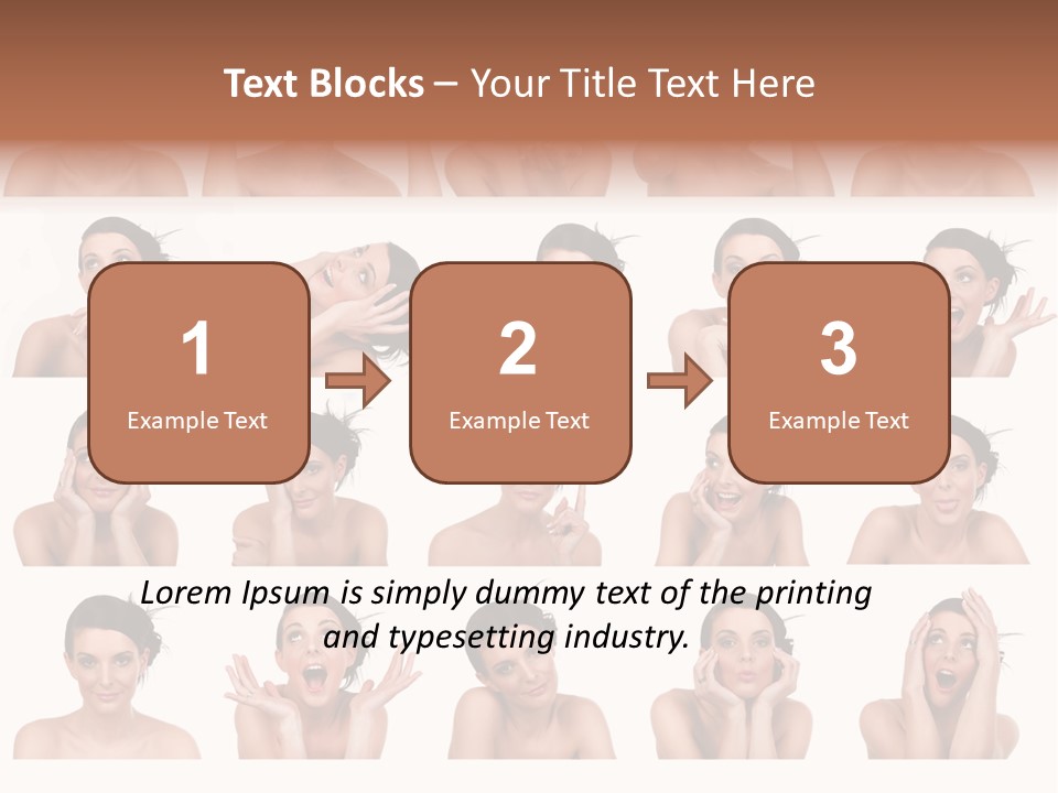 Expressions Female PowerPoint Template