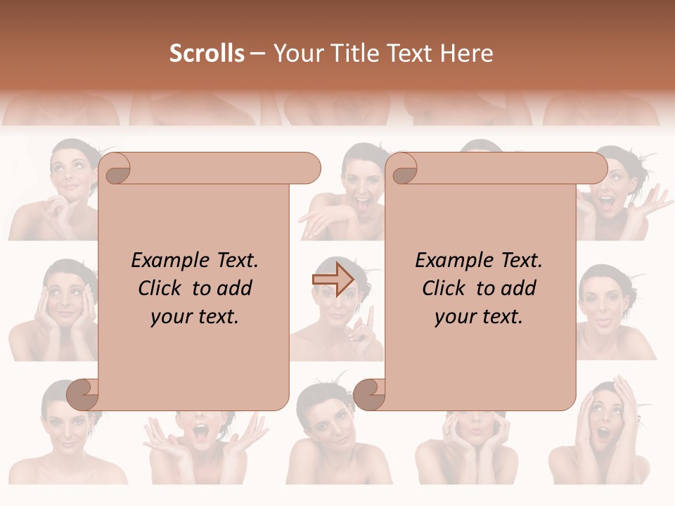 Expressions Female PowerPoint Template
