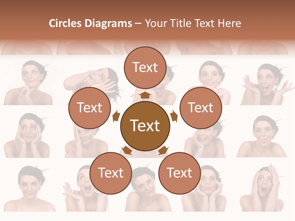 Expressions Female PowerPoint Template