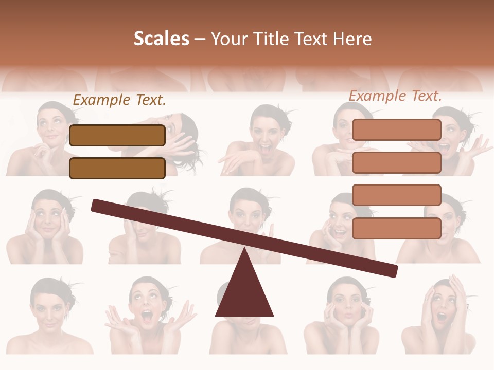 Expressions Female PowerPoint Template