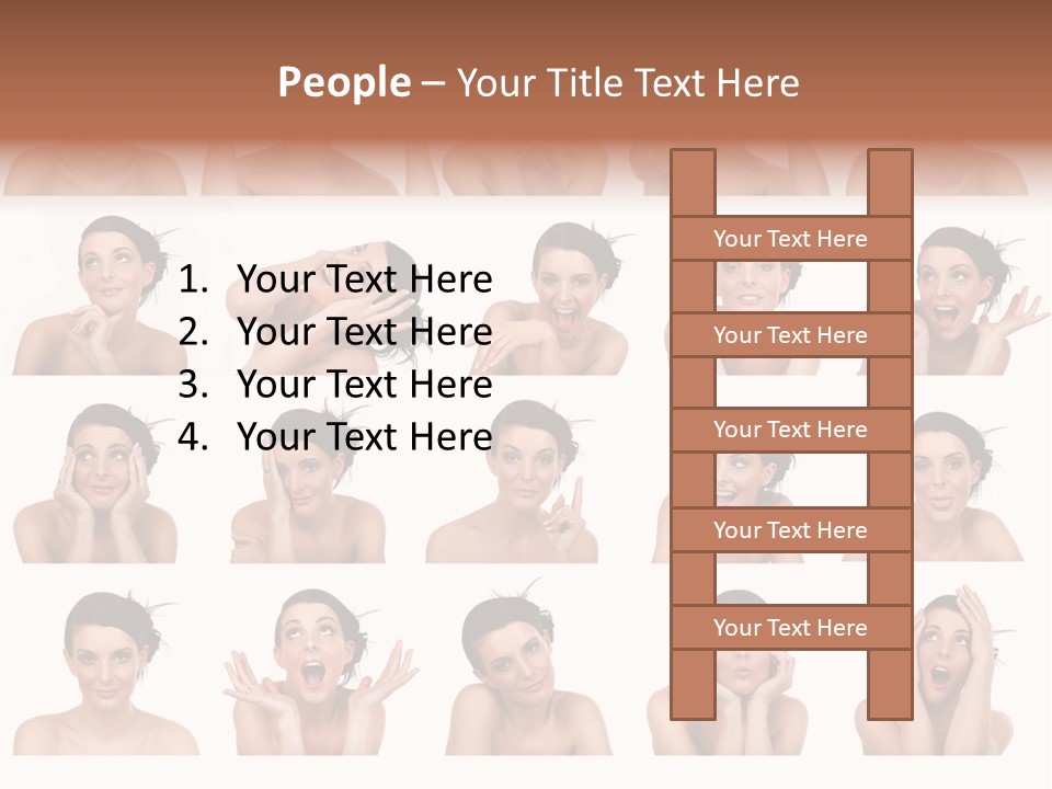 Expressions Female PowerPoint Template