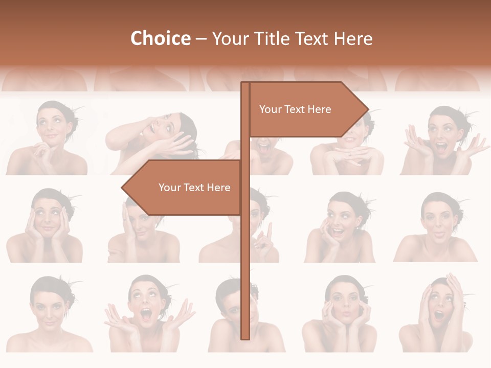 Expressions Female PowerPoint Template