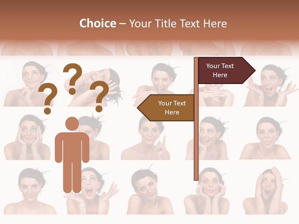 Expressions Female PowerPoint Template