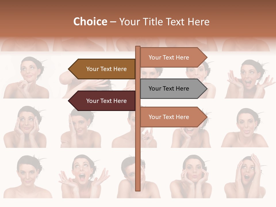 Expressions Female PowerPoint Template