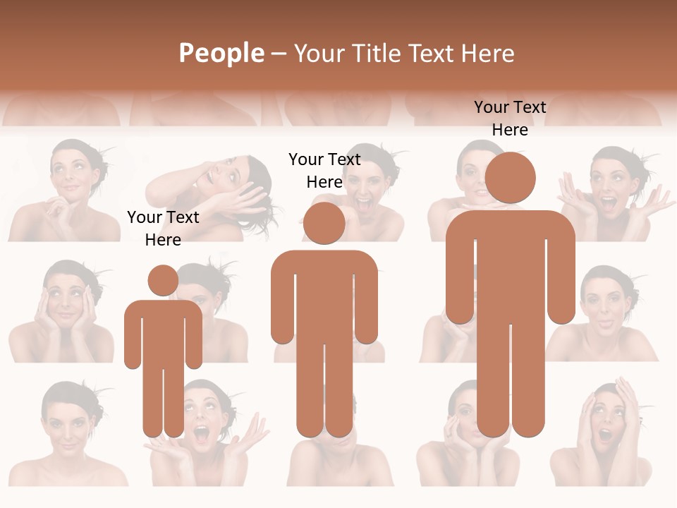 Expressions Female PowerPoint Template