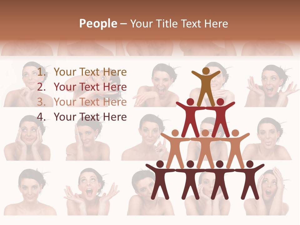 Expressions Female PowerPoint Template