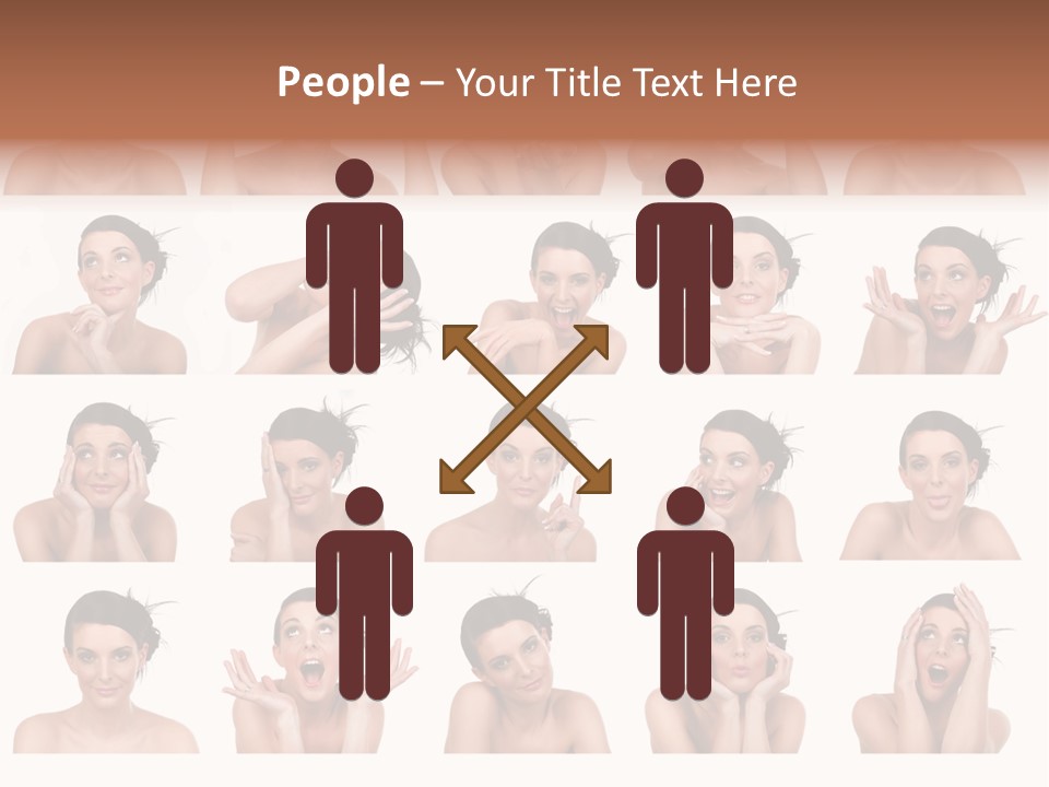 Expressions Female PowerPoint Template