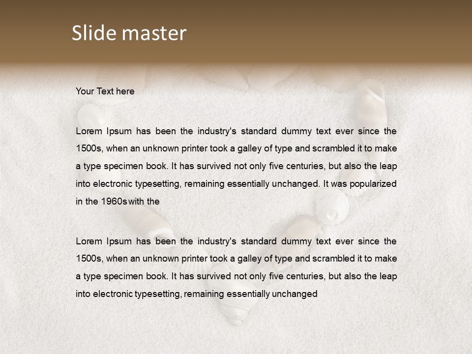 Seashells In The Sand PowerPoint Template