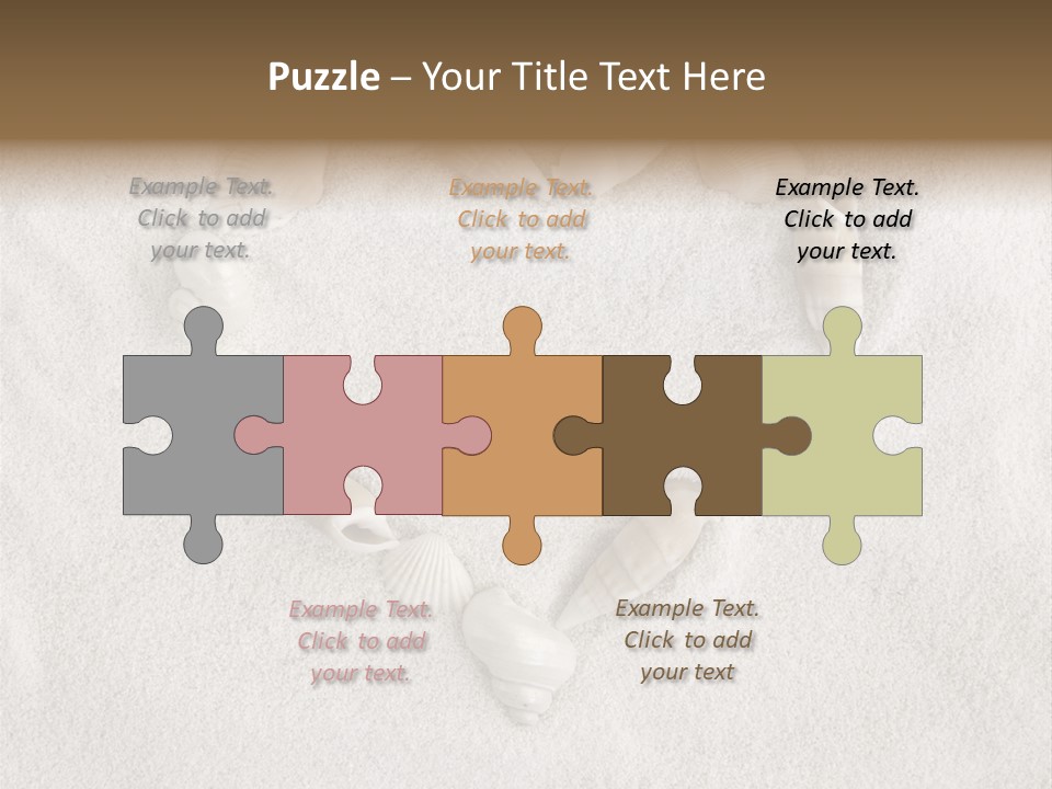 Seashells In The Sand PowerPoint Template