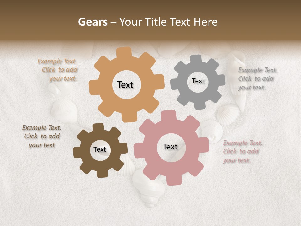 Seashells In The Sand PowerPoint Template