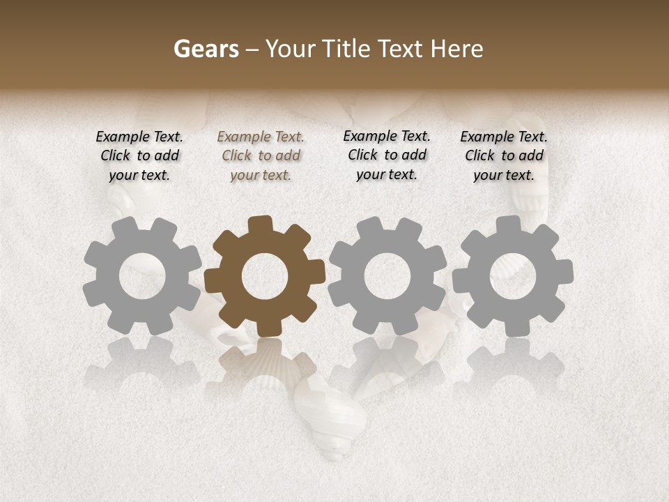 Seashells In The Sand PowerPoint Template