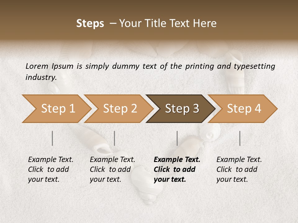 Seashells In The Sand PowerPoint Template