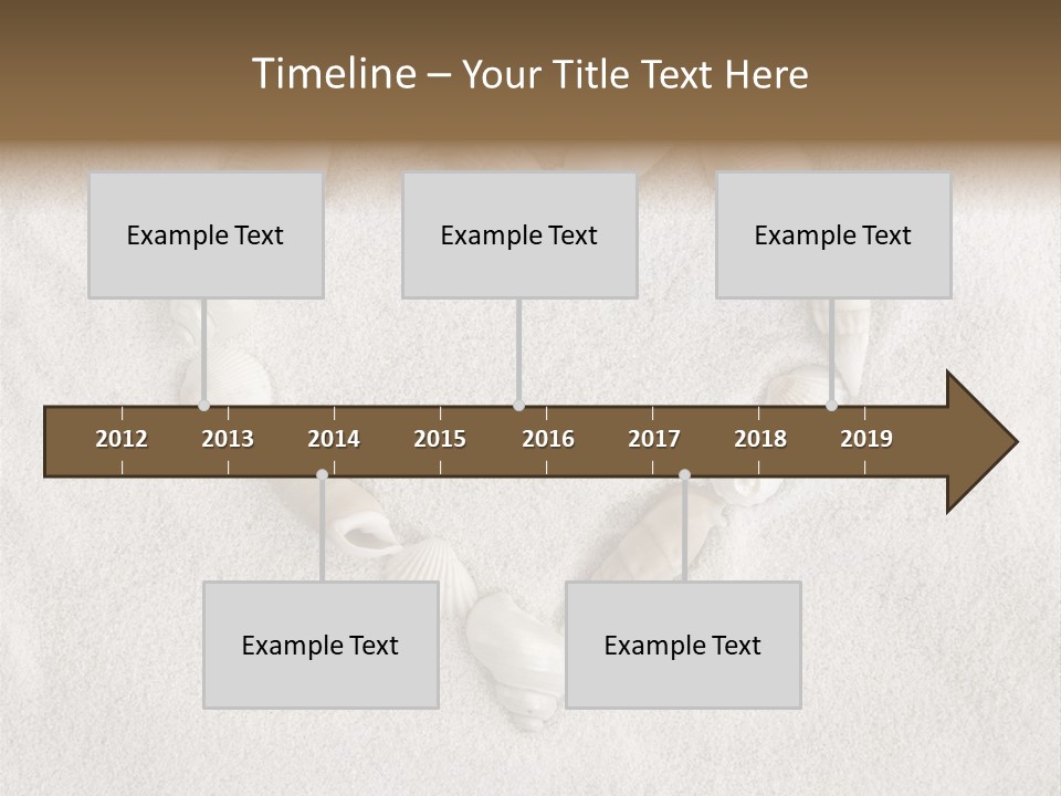 Seashells In The Sand PowerPoint Template