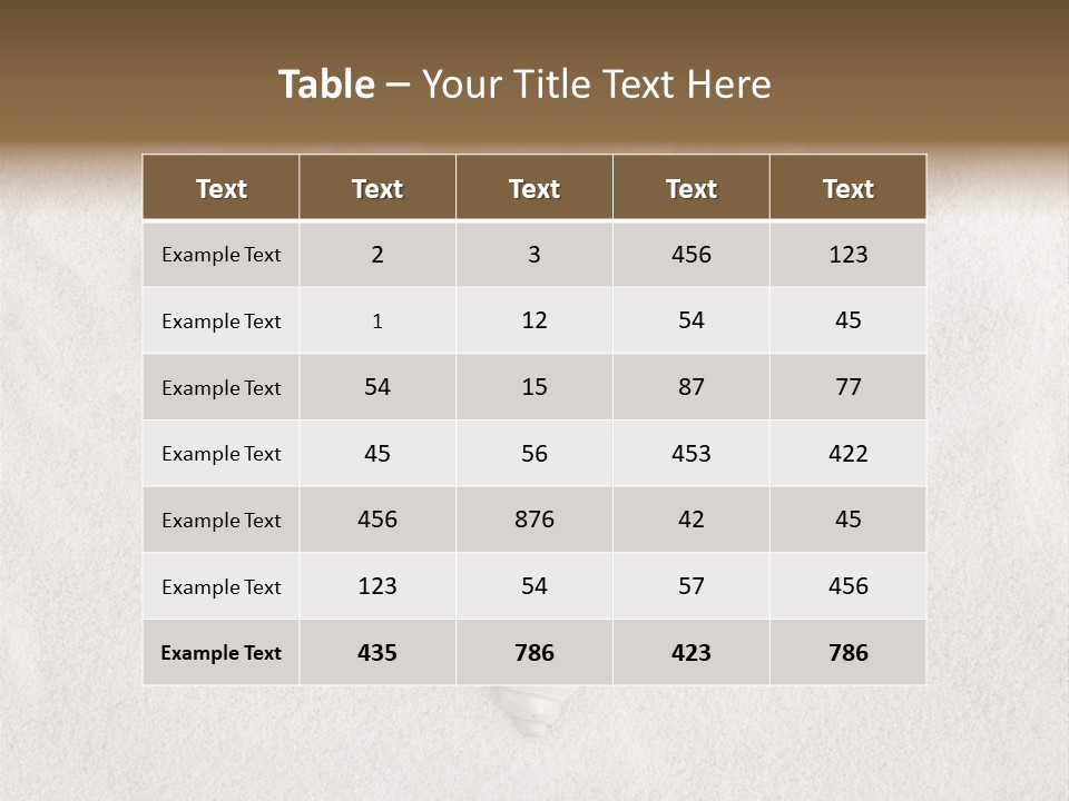 Seashells In The Sand PowerPoint Template