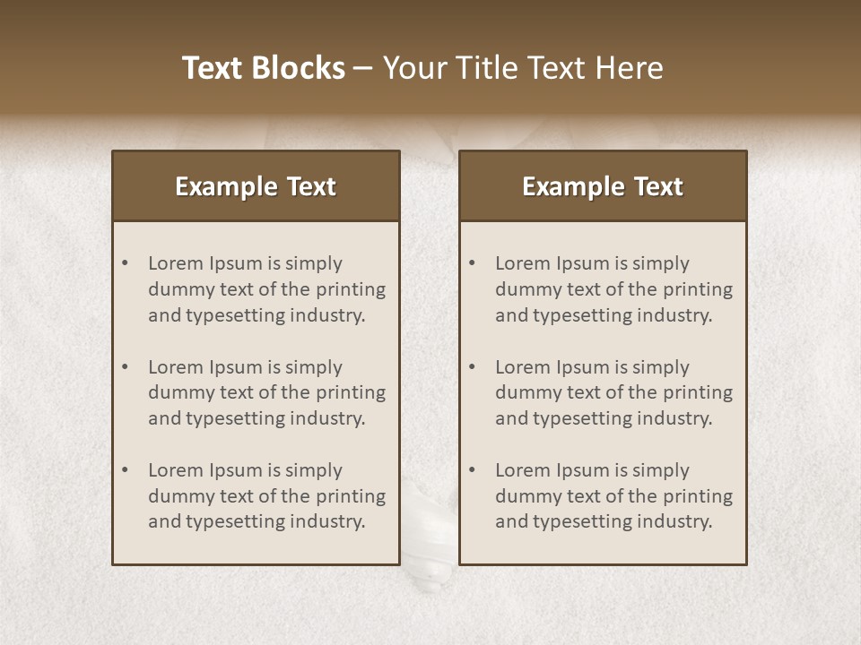 Seashells In The Sand PowerPoint Template