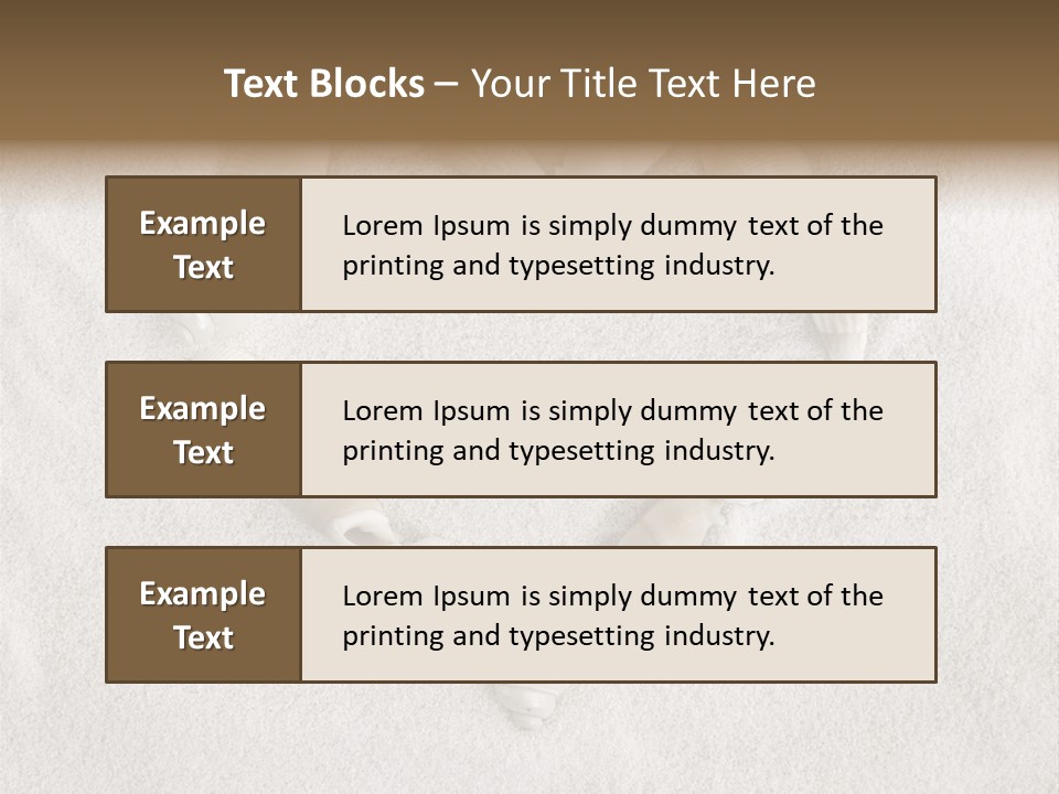 Seashells In The Sand PowerPoint Template