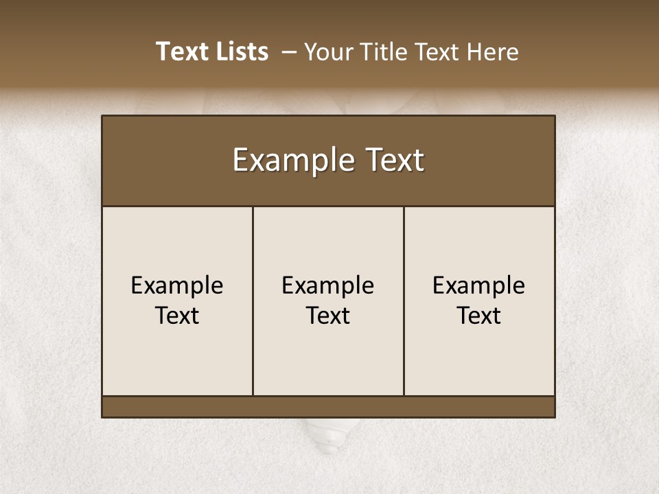 Seashells In The Sand PowerPoint Template