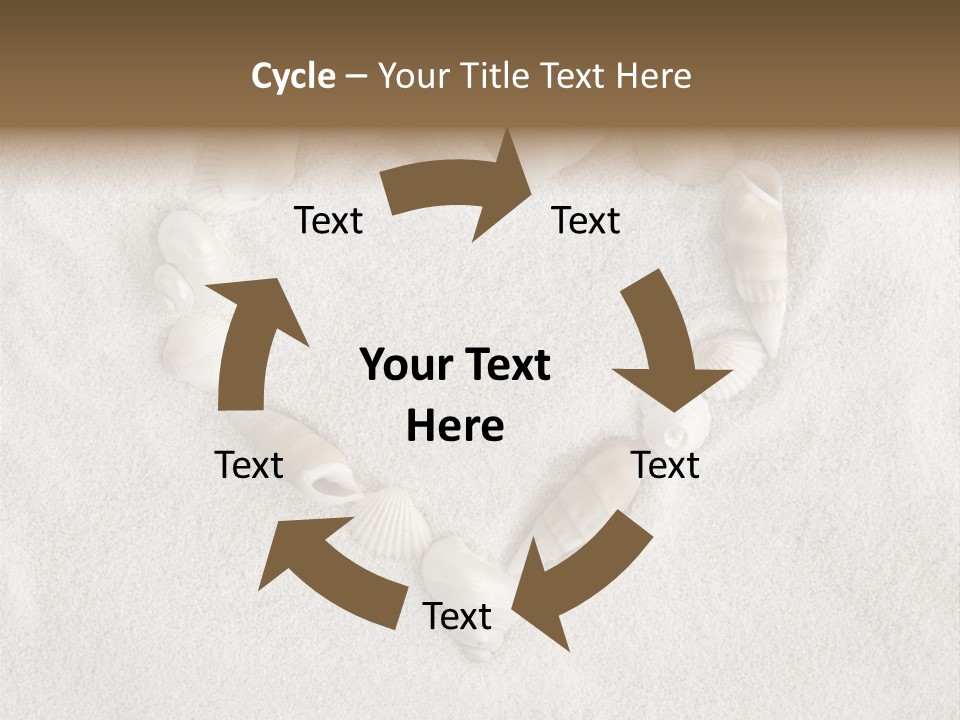 Seashells In The Sand PowerPoint Template