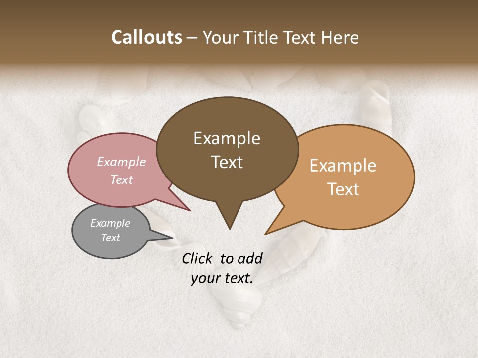 Seashells In The Sand PowerPoint Template