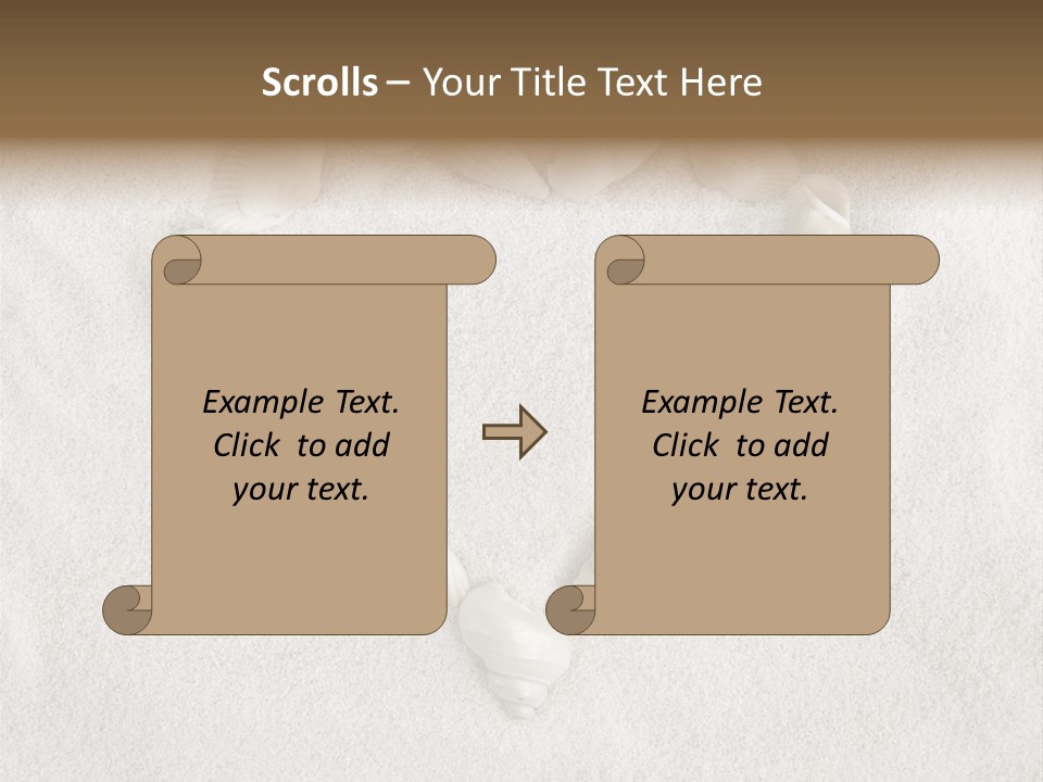 Seashells In The Sand PowerPoint Template