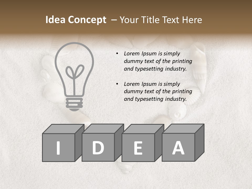 Seashells In The Sand PowerPoint Template