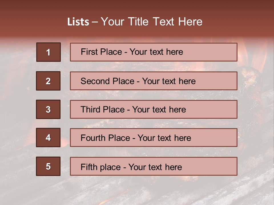 Grilled T Bone Steak PowerPoint Template