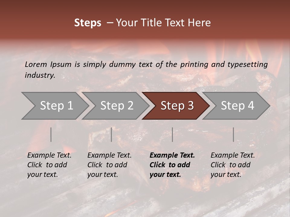 Grilled T Bone Steak PowerPoint Template