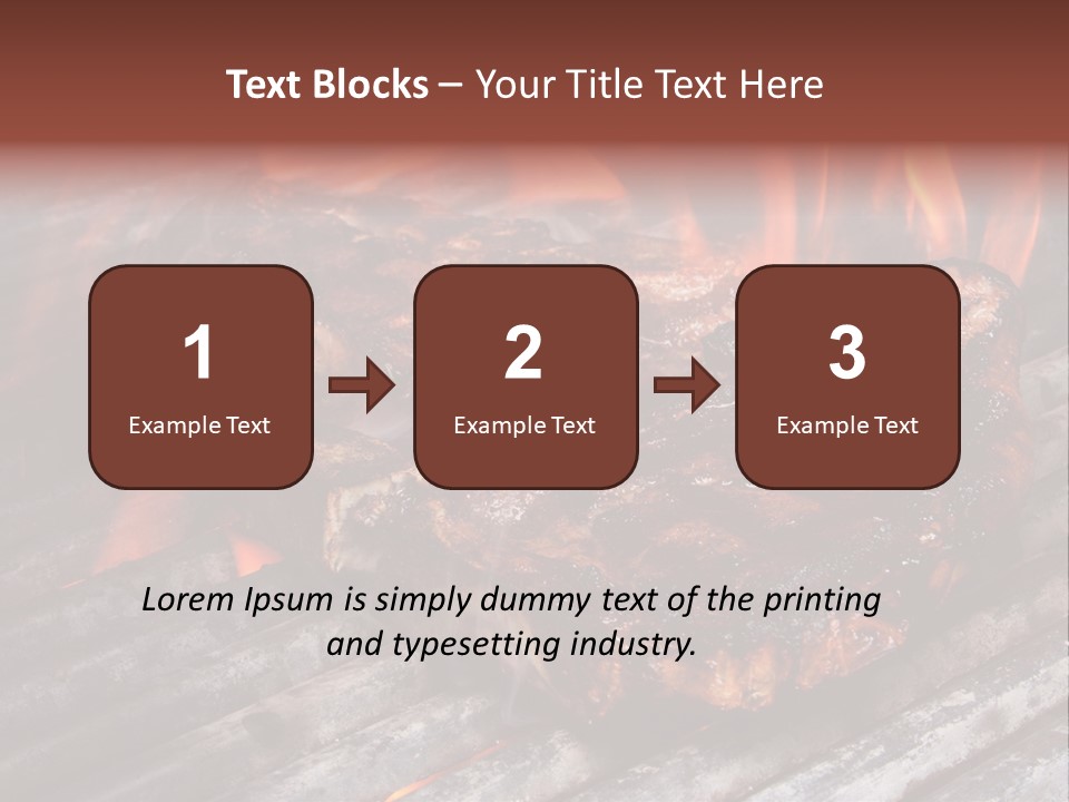 Grilled T Bone Steak PowerPoint Template