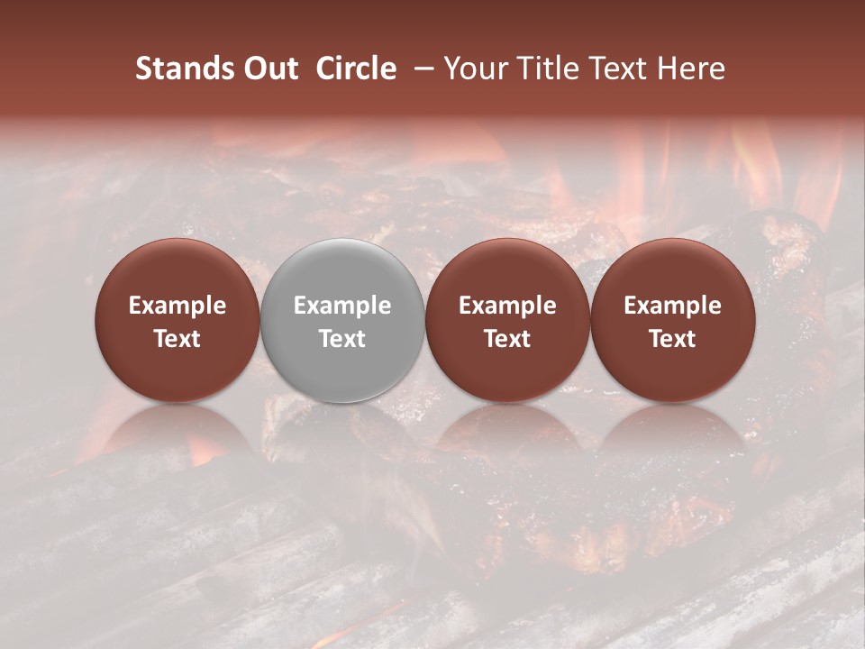 Grilled T Bone Steak PowerPoint Template