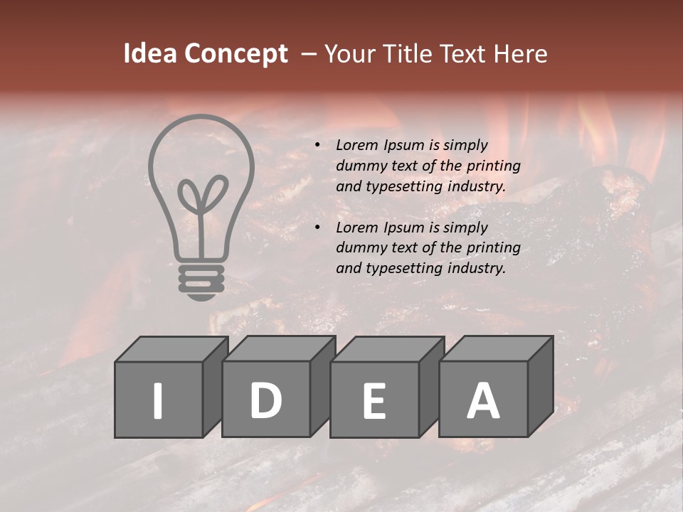 Grilled T Bone Steak PowerPoint Template