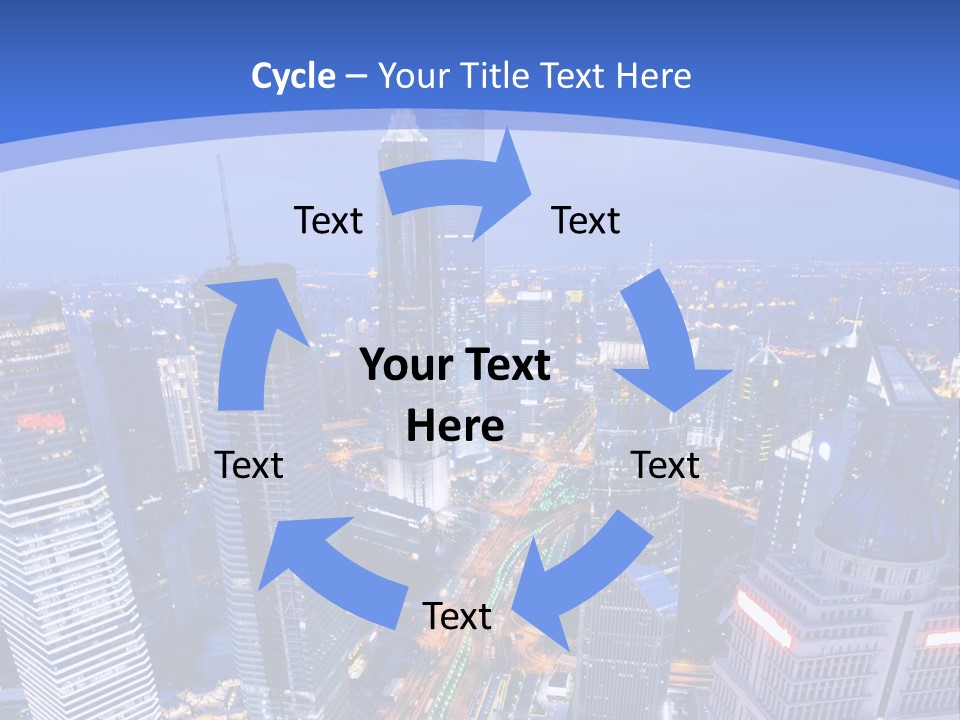 Shanghai Bird View PowerPoint Template