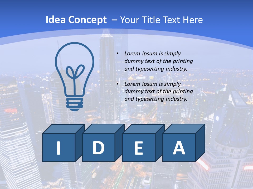 Shanghai Bird View PowerPoint Template