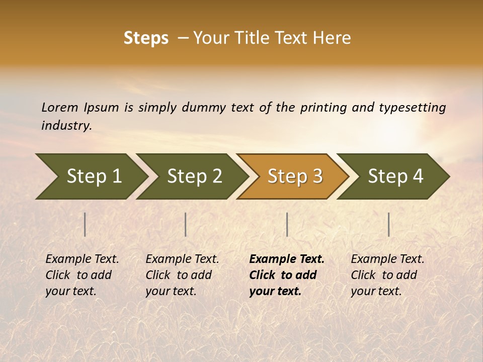 Wheat Growth Horizon PowerPoint Template