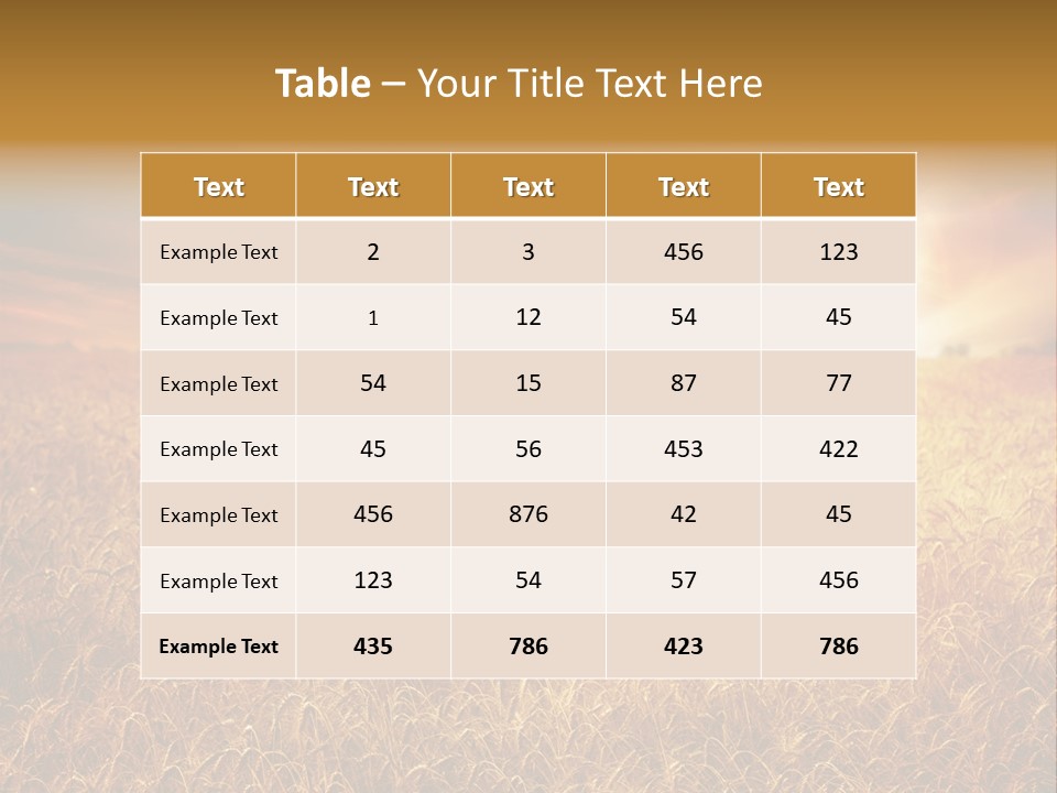 Wheat Growth Horizon PowerPoint Template