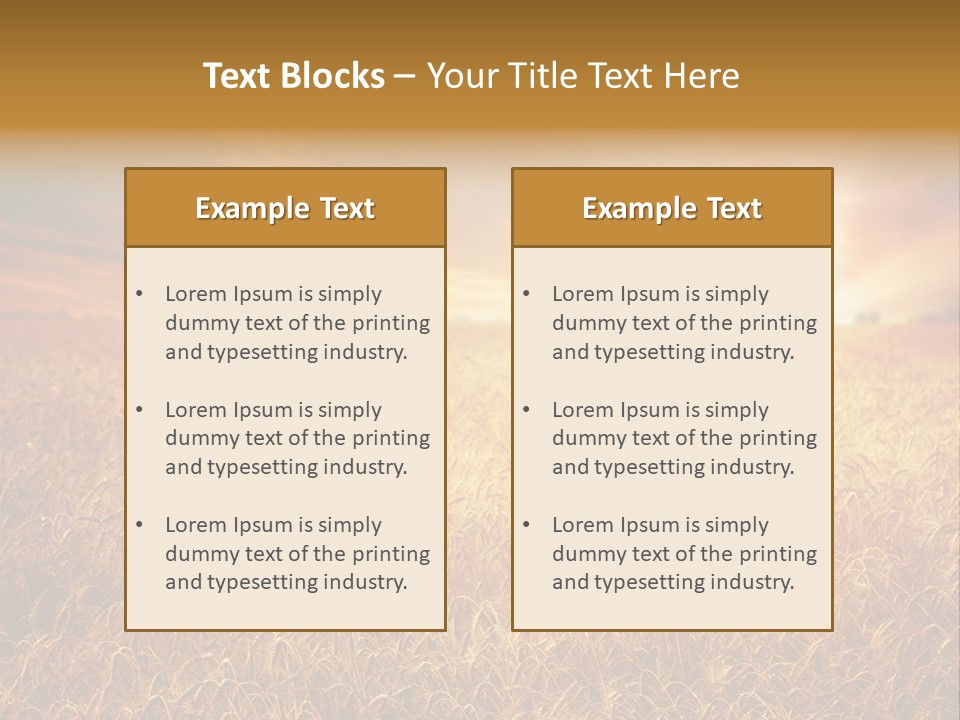 Wheat Growth Horizon PowerPoint Template