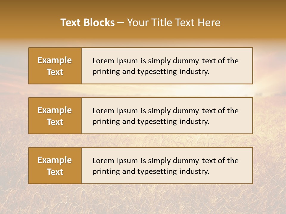 Wheat Growth Horizon PowerPoint Template