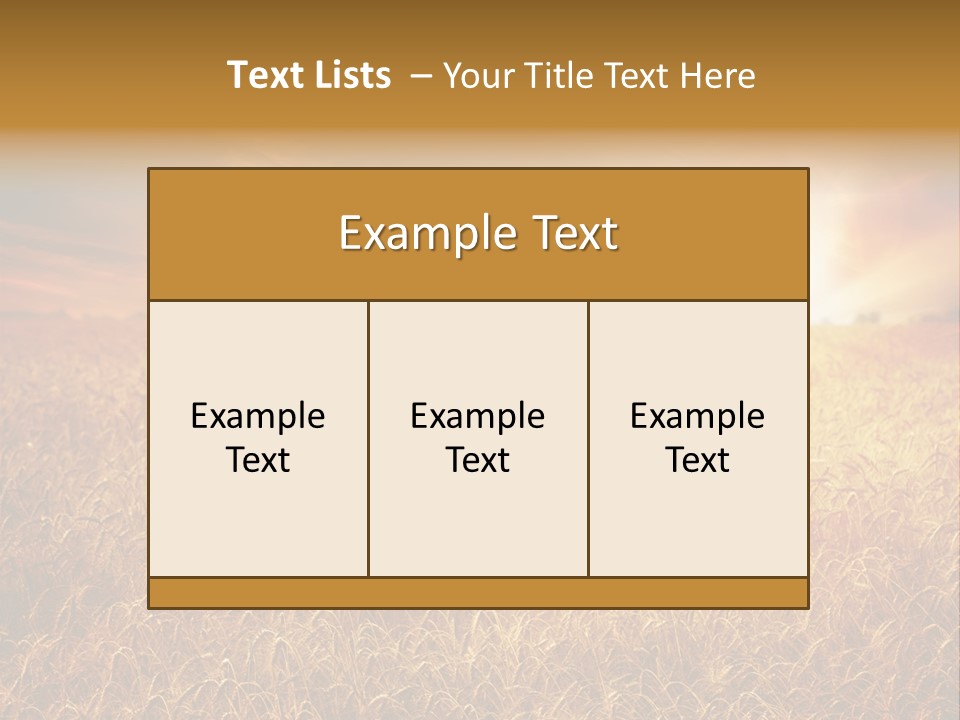 Wheat Growth Horizon PowerPoint Template