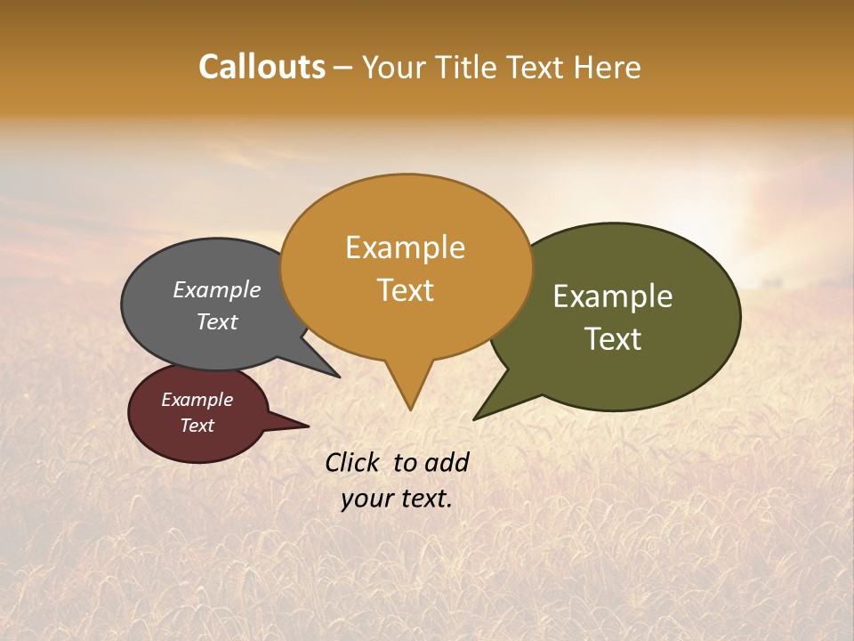 Wheat Growth Horizon PowerPoint Template