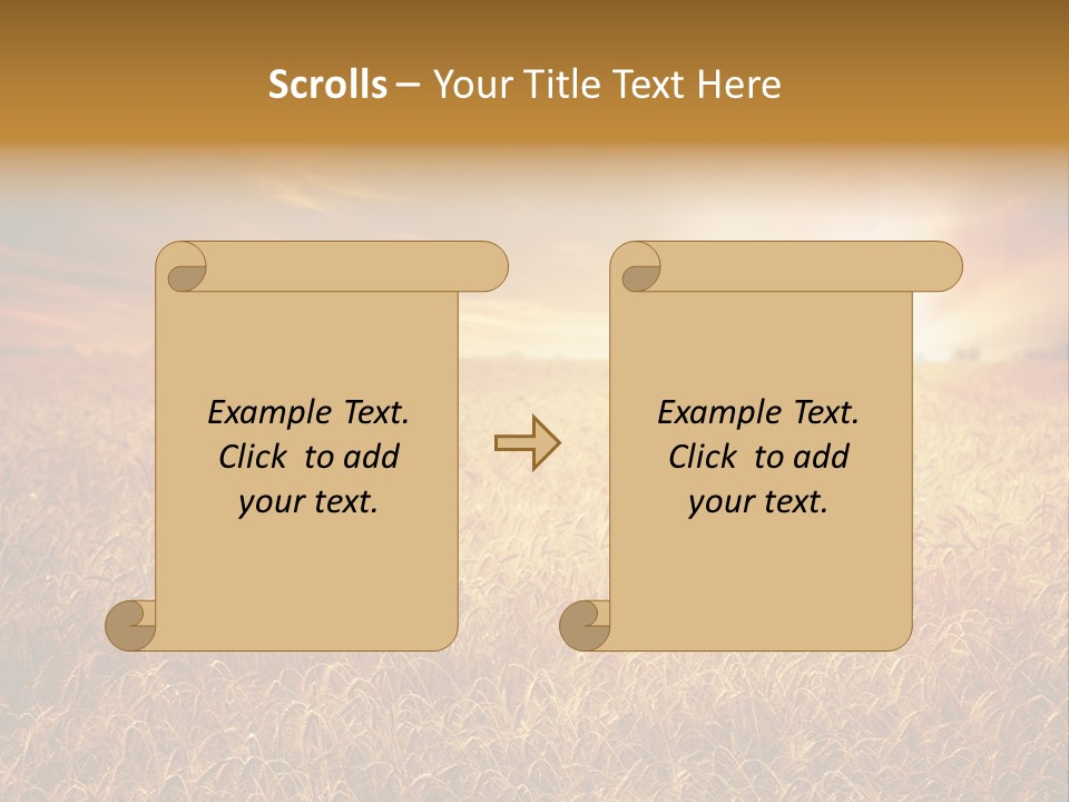 Wheat Growth Horizon PowerPoint Template
